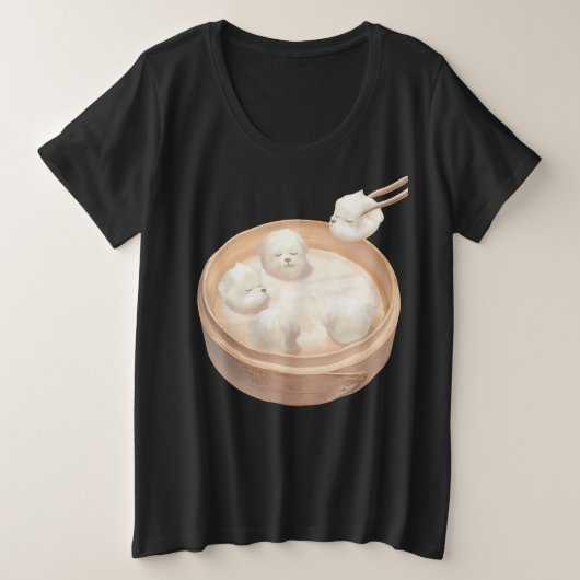 Smile Dog beroemd gemaakt door Xiao Long Bao Delig Grote Maat T-shirt