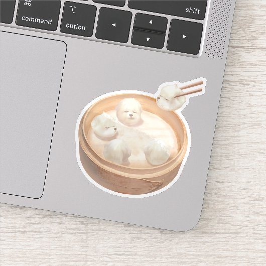 Smile Dog beroemd gemaakt door Xiao Long Bao Delig Sticker (Detail)