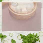 Smile Dog beroemd gemaakt door Xiao Long Bao Delig Theedoek (Gevouwen)