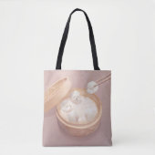 Smile Dog beroemd gemaakt door Xiao Long Bao Delig Tote Bag (Voorkant)