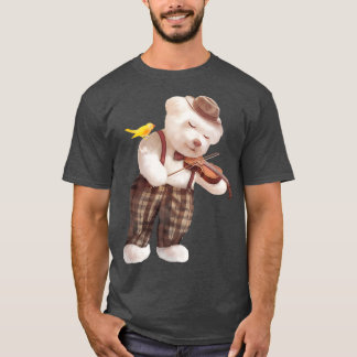 Smile Dog die Violin speelt T-shirt