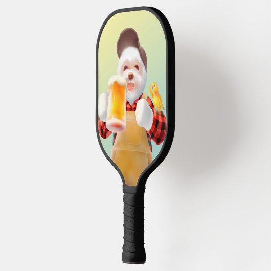 Smile Dog Drink Beer Shot Glass Puzzle Pickleball Paddle (Links)