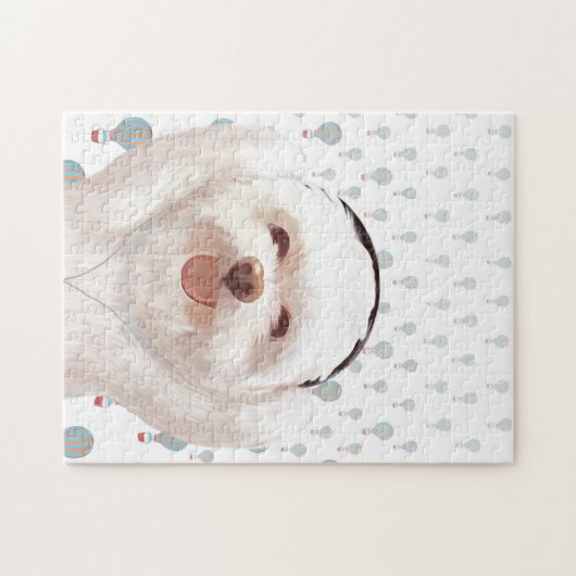 Smile Dog luistert naar muziek met hoofdtelefoon Legpuzzel (Horizontaal)