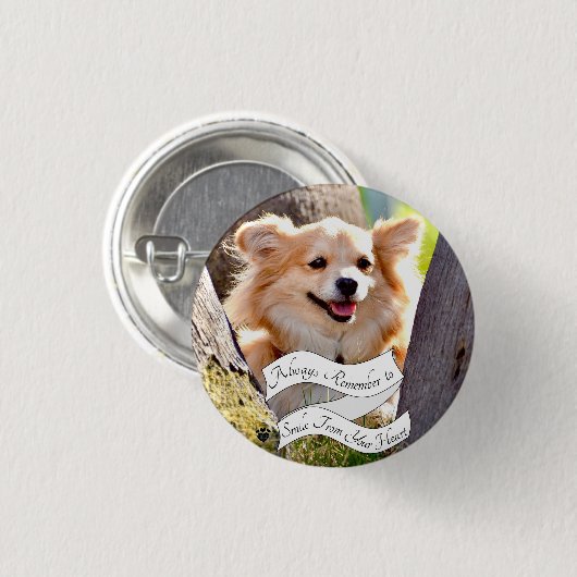 Smile Dog Ronde Button 3,2 Cm (Voorkant /achterkant)