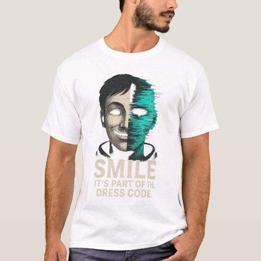 Smile Dress Code Digital Glitch T-shirt (Voorkant)