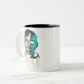 Smile Dress Code Digital Glitch Tweekleurige Koffiemok (Voorkant links)