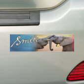 SMILE ELEPHANT BUMPERSTICKER (Op auto)