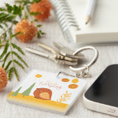 Smile Elke dag Boho Bird Sunshine Cute Sleutelhanger (Voorkant Rechts)