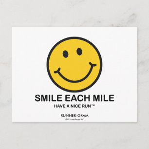 Smile Elke Mile / "Mooie run" Runner-Gram Briefkaart