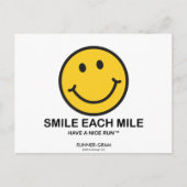 Smile Elke Mile / "Mooie run" Runner-Gram Briefkaart (Voorkant)