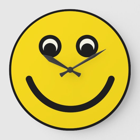 Smile Emoji Clock Grote Klok (Voorkant)