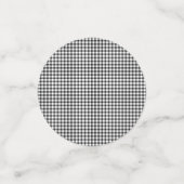 Smile Emoji Gelukkig Gezicht Gingham Feest Pret Confetti (Kleine voorkant)