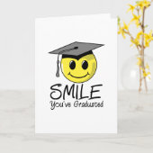 Smile Emoji Je hebt Afstuderen Kaarten afgestudeer (Gele Bloem)