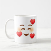 Smile Emoji met hart Koffiemok (Links)
