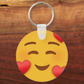 Smile Emoji met hart Sleutelhanger (Voorkant)