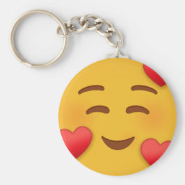 Smile Emoji met hart Sleutelhanger