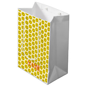 Smile Emoji NAAM Happy Face Kleurrijke Retro Fun Medium Cadeauzakje
