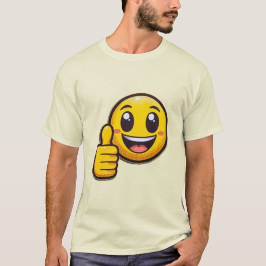 Smile Emoji Nieuw T-shirt design unisex (Voorkant)