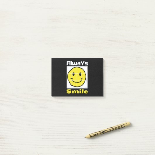 Smile emoji post-it® notes (Op bureau)