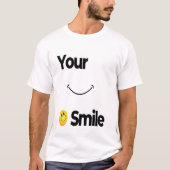 Smile Emoji T-shirt – Schattigee Witte Lach Positi (Voorkant)
