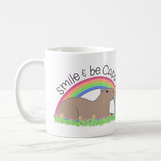 Smile en be Cappy leuke capybara Koffiemok (Links)
