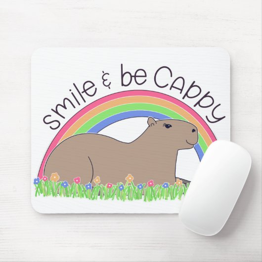 Smile en be Cappy leuke capybara Muismat (Met muis)