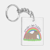 Smile en be Cappy leuke capybara Sleutelhanger (Voorkant Links)