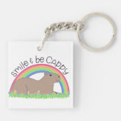 Smile en be Cappy leuke capybara Sleutelhanger (Achterkant)