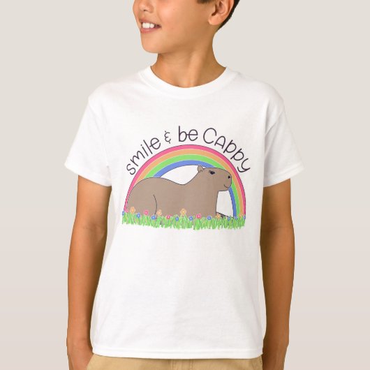 Smile en be Cappy leuke capybara T-shirt (Voorkant)