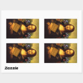 Smile en Eat Torfukey Rechthoekige Sticker (Vel)