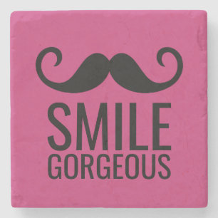 SMILE EN Mustache ALLE Onderzetters VAN DE KLEUREN