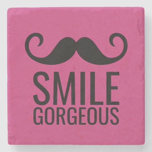 SMILE EN Mustache ALLE Onderzetters VAN DE KLEUREN (Voorkant)