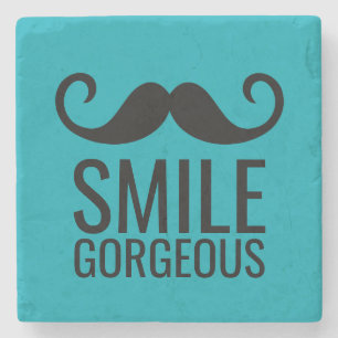 SMILE EN Mustache ALLE Onderzetters VAN DE KLEUREN