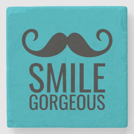 SMILE EN Mustache ALLE Onderzetters VAN DE KLEUREN (Voorkant)