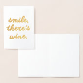 Smile Er is wijn Folie Kaarten (Display)