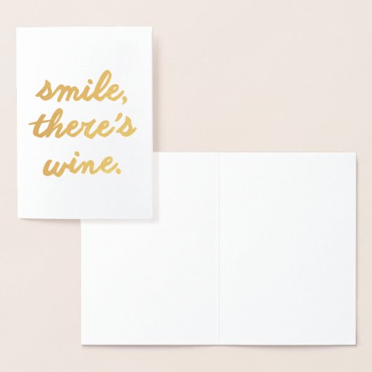 Smile Er is wijn Folie Kaarten (Display)