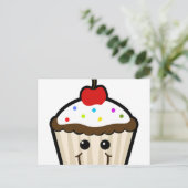 Smile Face Cupcake Briefkaart (Staand voorkant)