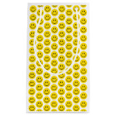 Smile Face Emoji Geel Rood Zwart Happy Joy Fun Klein Cadeauzakje (Voorkant)