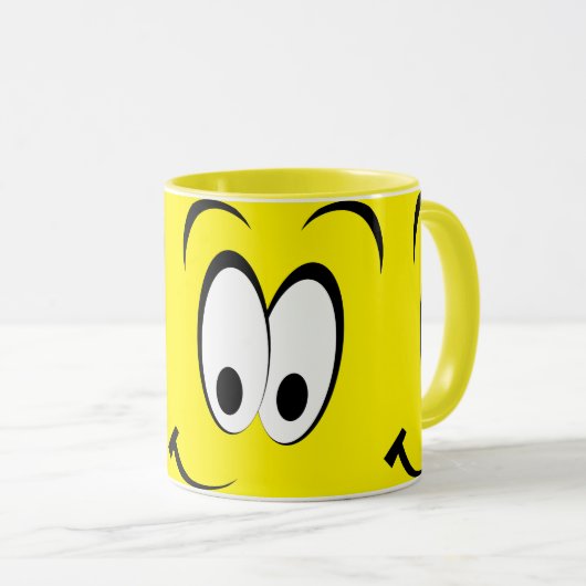 Smile Face Emoji Mok (Voorkant rechts)