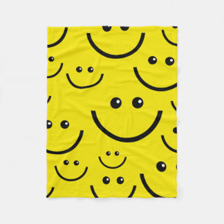 Smile Face - Happy Face Fleece Blanket Deken