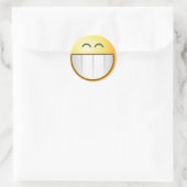 Smile Face Happy Grin Destiny Art Ronde Sticker (Tas)