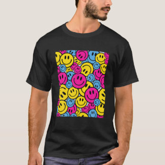 Smile Face Happy Smile Pansexual LGBTQ Gay Pr T-shirt