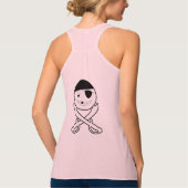 Smile Face Jolly Roger Back Print Women's Tanktop (Achterkant)