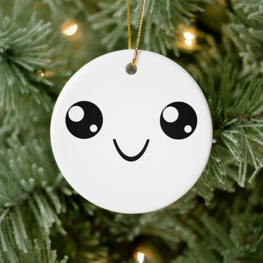 Smile Face Keramisch Ornament (Boom)