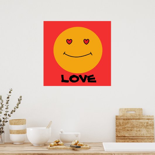 Smile Face Love Poster (Keuken)