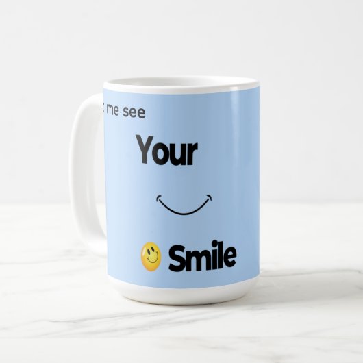Smile Face Mok – Schattigee positiviteit Koffie &  (Voorkant links)