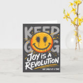 Smile Face Optimism Good Energy Mental Health Awar Kaart (Gele Bloem)