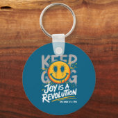 Smile Face Optimism Good Energy Mental Health Awar Sleutelhanger (Voorkant)