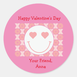 Smile Face Personal Valentijn Party Sticker