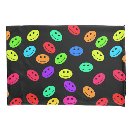 Smile Face Pillow Hoesje Kussensloop (Voorkant-Links)